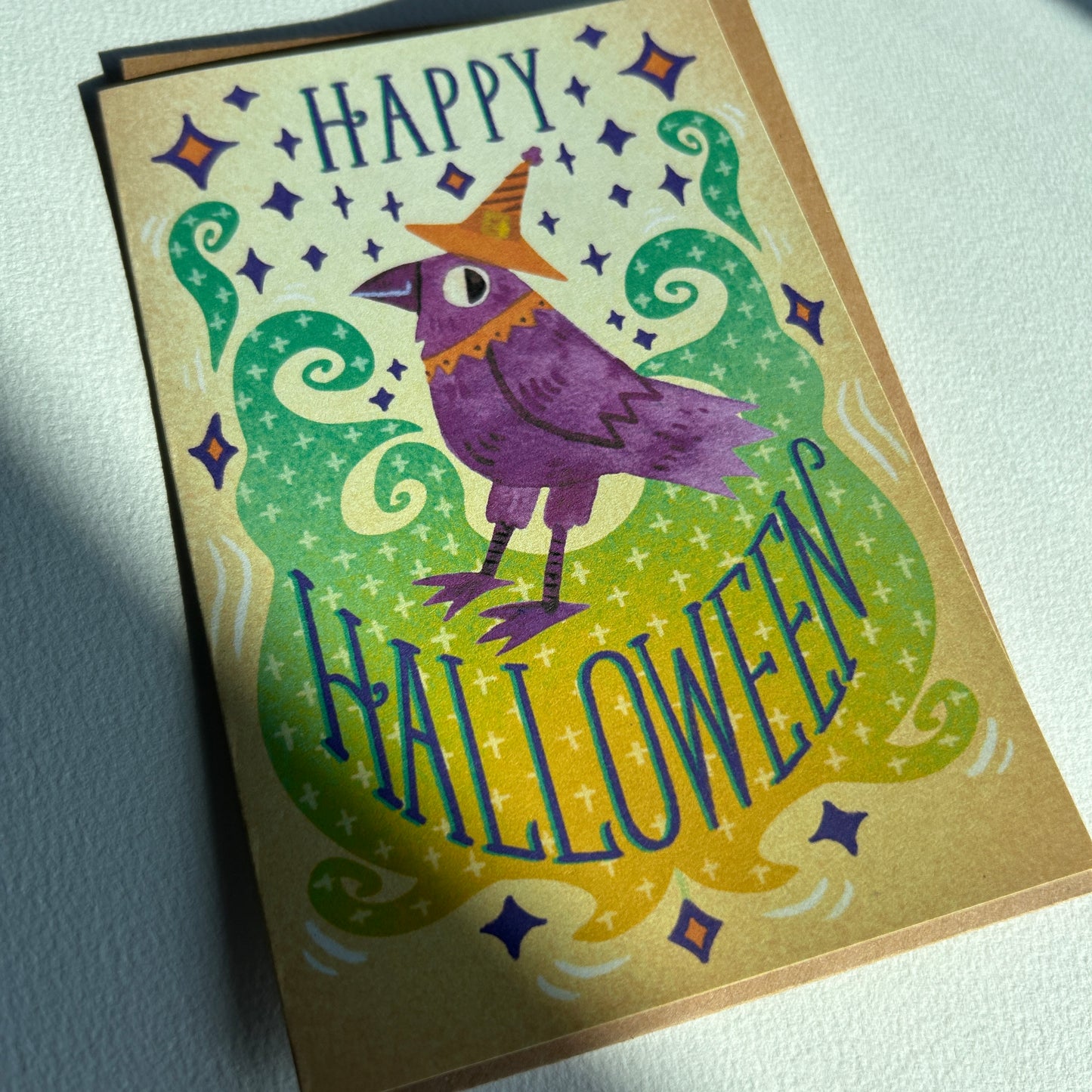 Raven Halloween Card