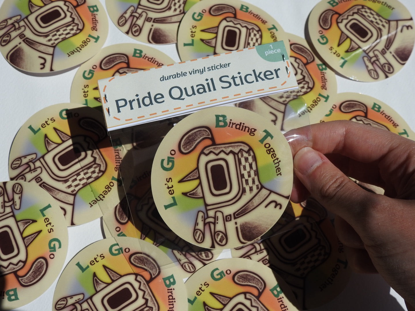 Lets Go Birding Together (LGBT) Quail Sticker