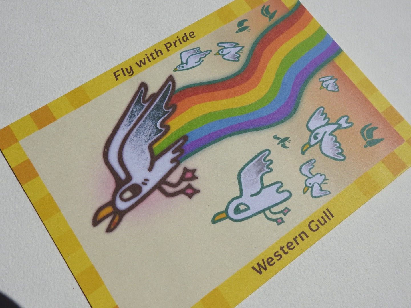 Fly with Pride Western Seagull Postcard