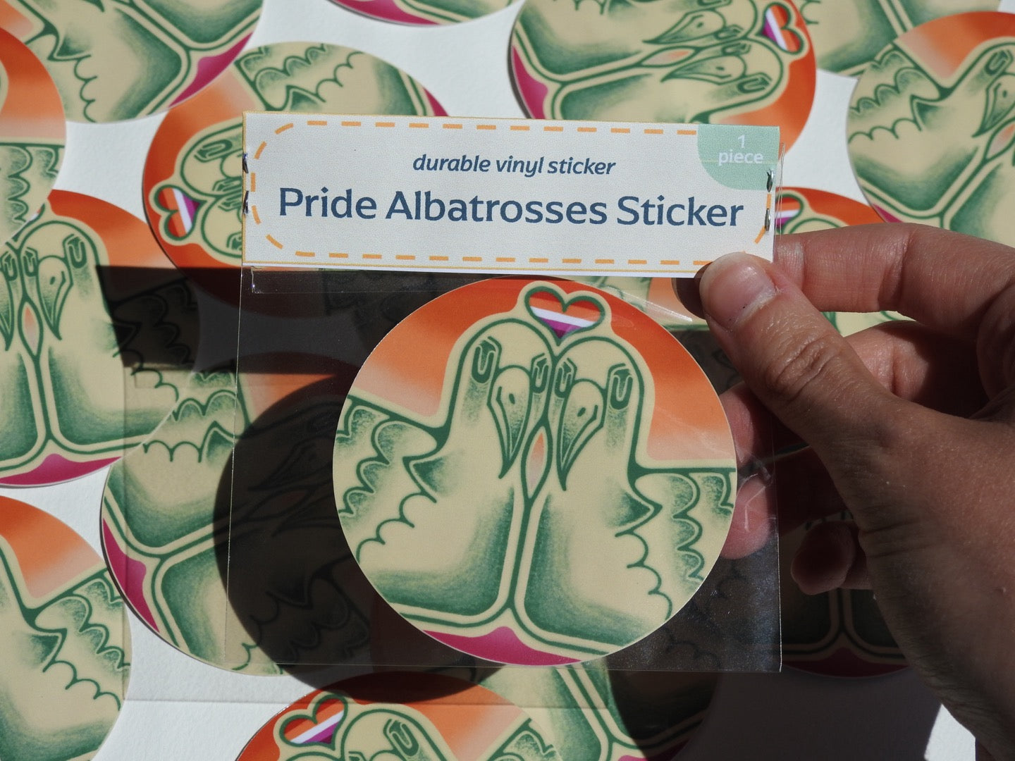 Lesbian Pride Albatrosses Sticker