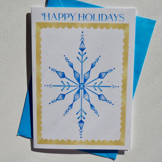 Snowflake Holidays Card